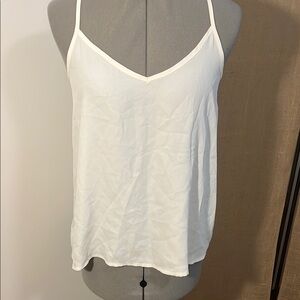 Abercrombie & Fitch White Sleeveless Camisole Top